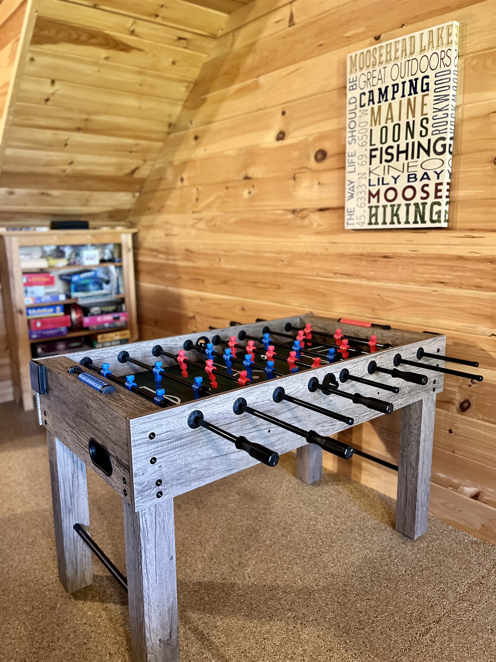 Retreat to the game room! Enjoy a competitive game of foosball or pool, play one of the board games, pac man arcade, plus reading/playing area for kids.