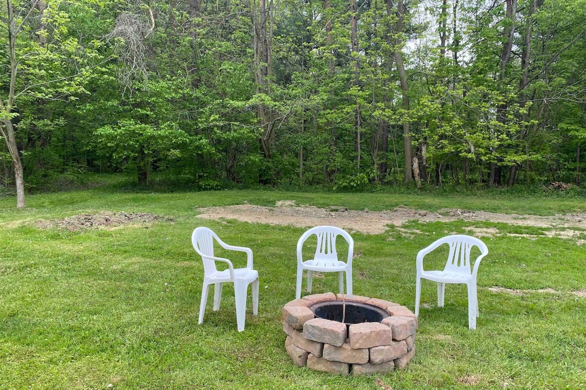 Firewood and roasting sticks available for your private bonfire pit.