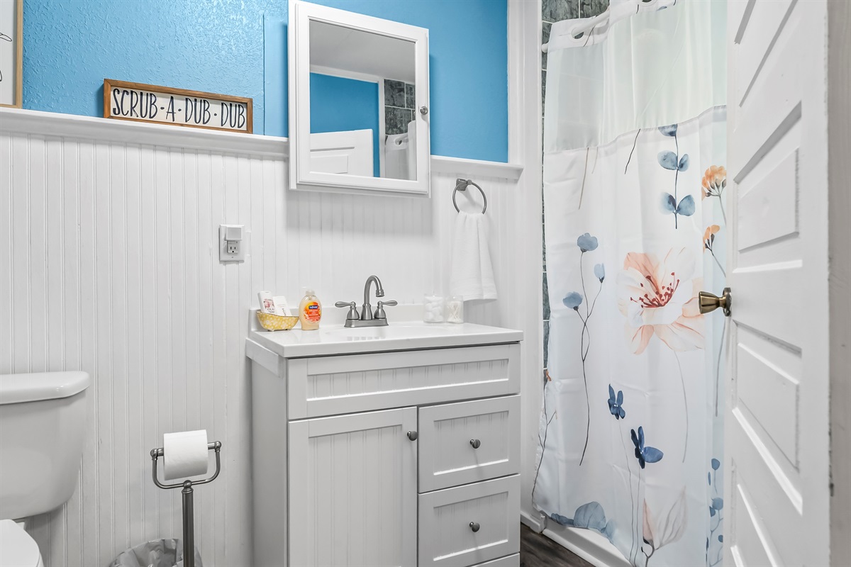 Bathroom with walk-in shower