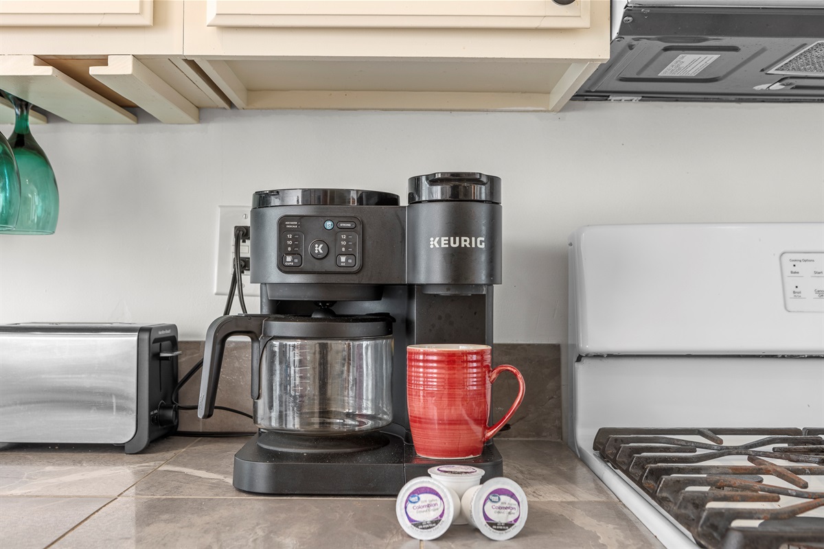 Coffee Corner: Brew your favorite cup and savor it in this stylish kitchen nook!