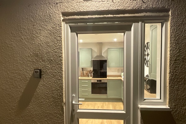 The property has exterior, motion activated security lighting.