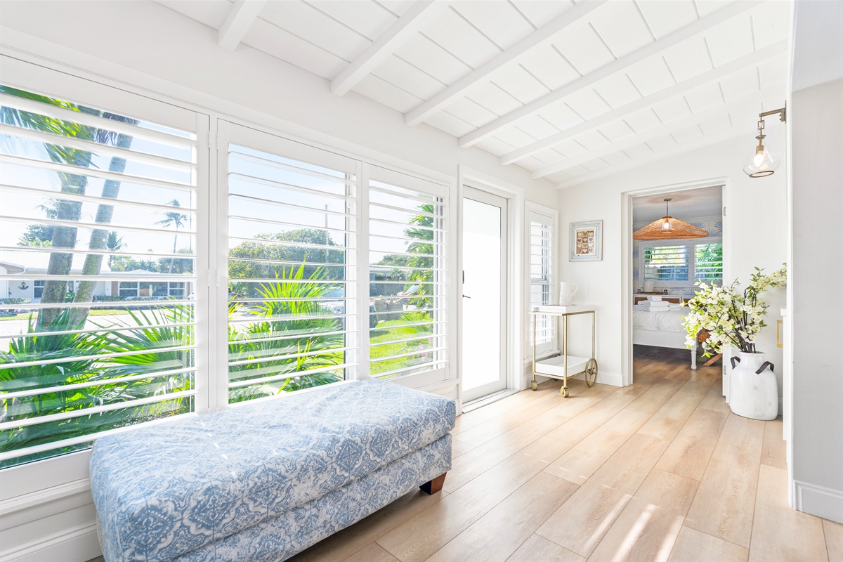 Enjoy a quiet moment in our sun-drenched reading nook.