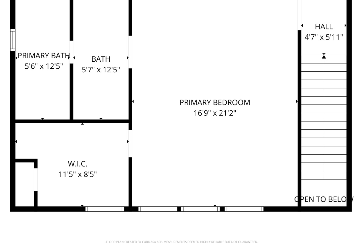 Upstairs floorplan