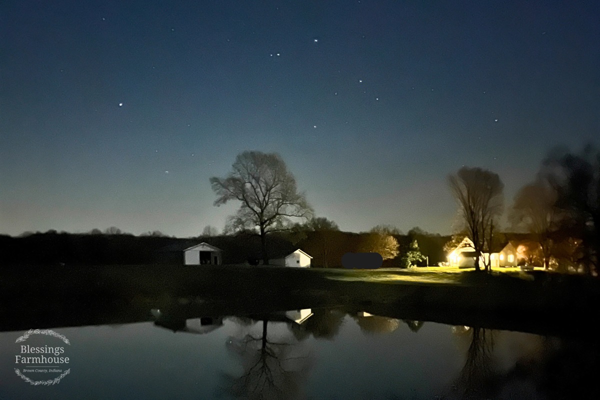 Evening is beautiful at the farmhouse - sit outside and see a sky full of stars!