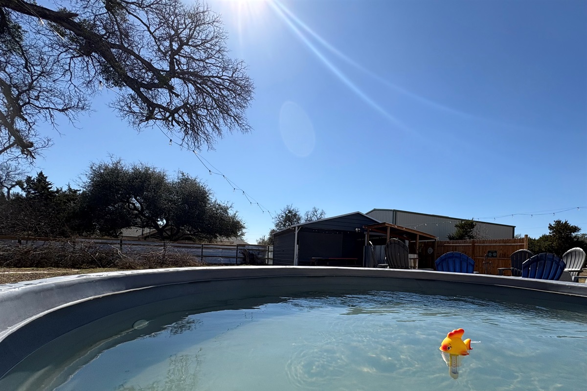 NEW Cowboy Pool loading…… pro pics coming once construction is complete (the deck needs to be finished and the roof needs to go on) 1 week and it should be finished.
