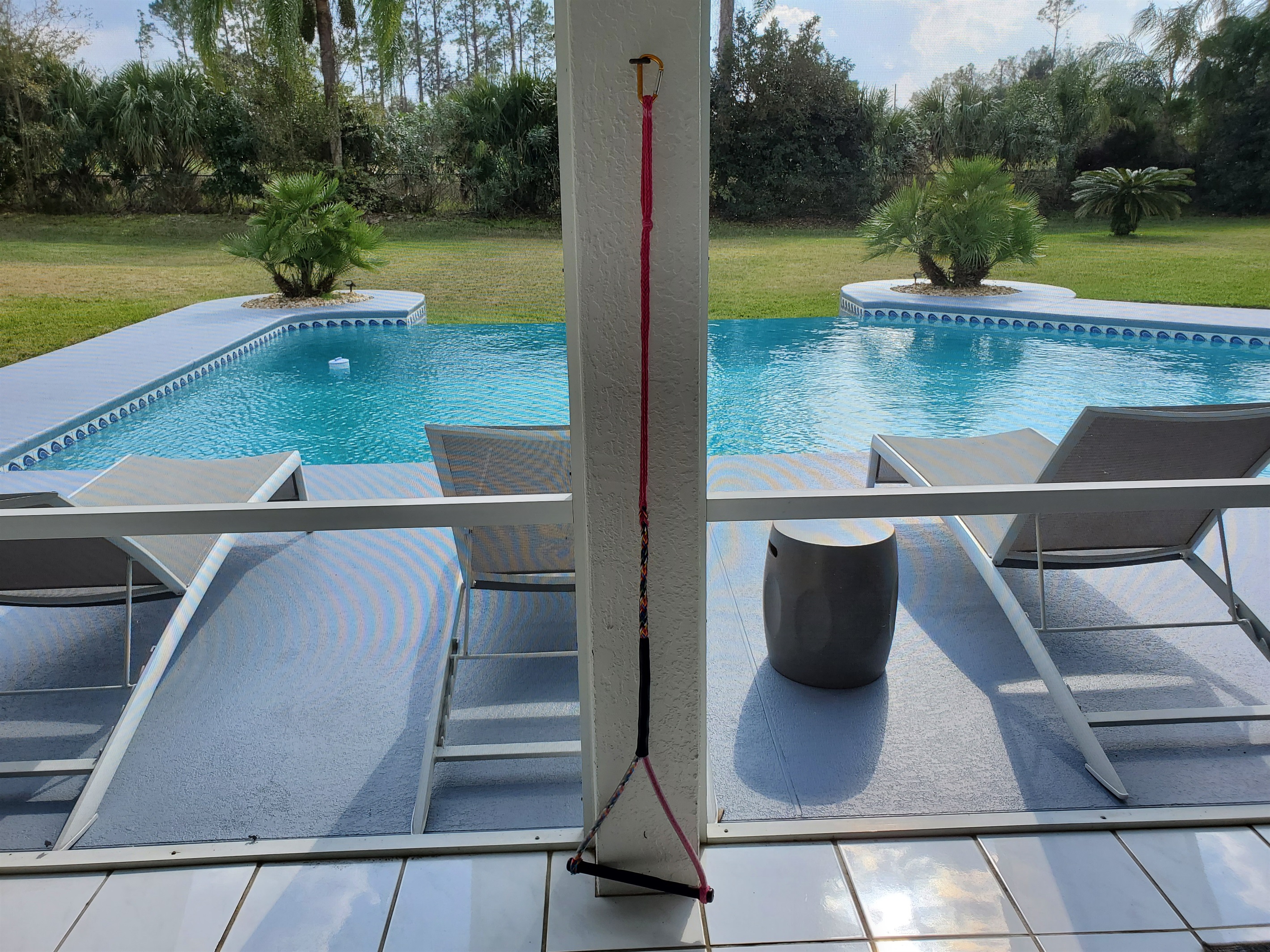 Pool view from screened in Lanai