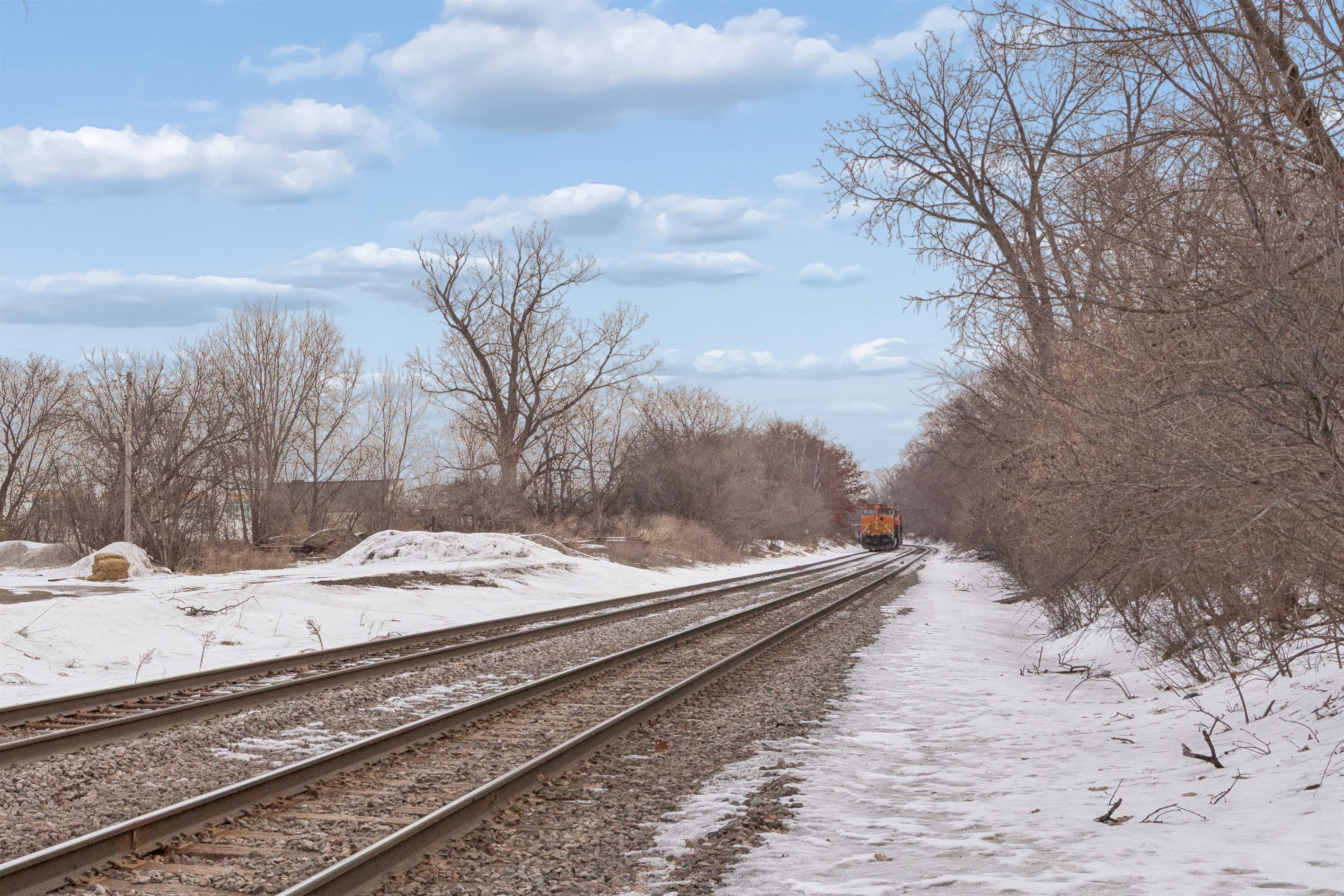 There's a train track right next to the house, for those who love trains!