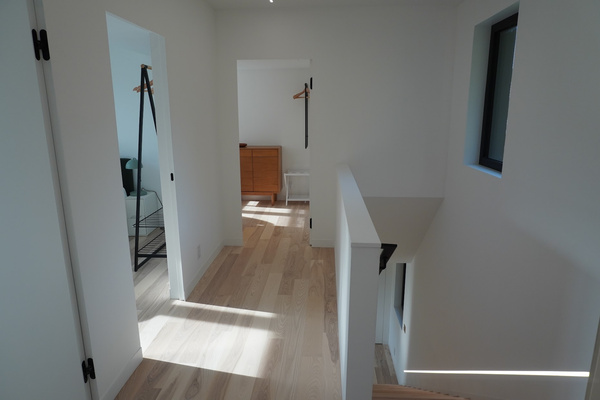 The upstairs hallway gets wonderful afternoon light.