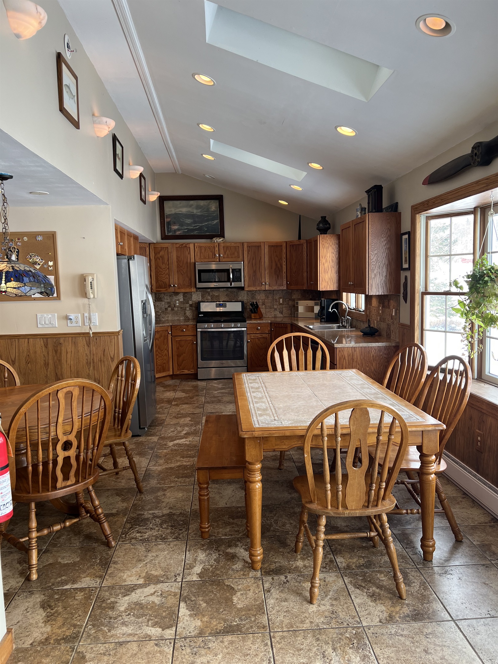 Dining area and kitchen