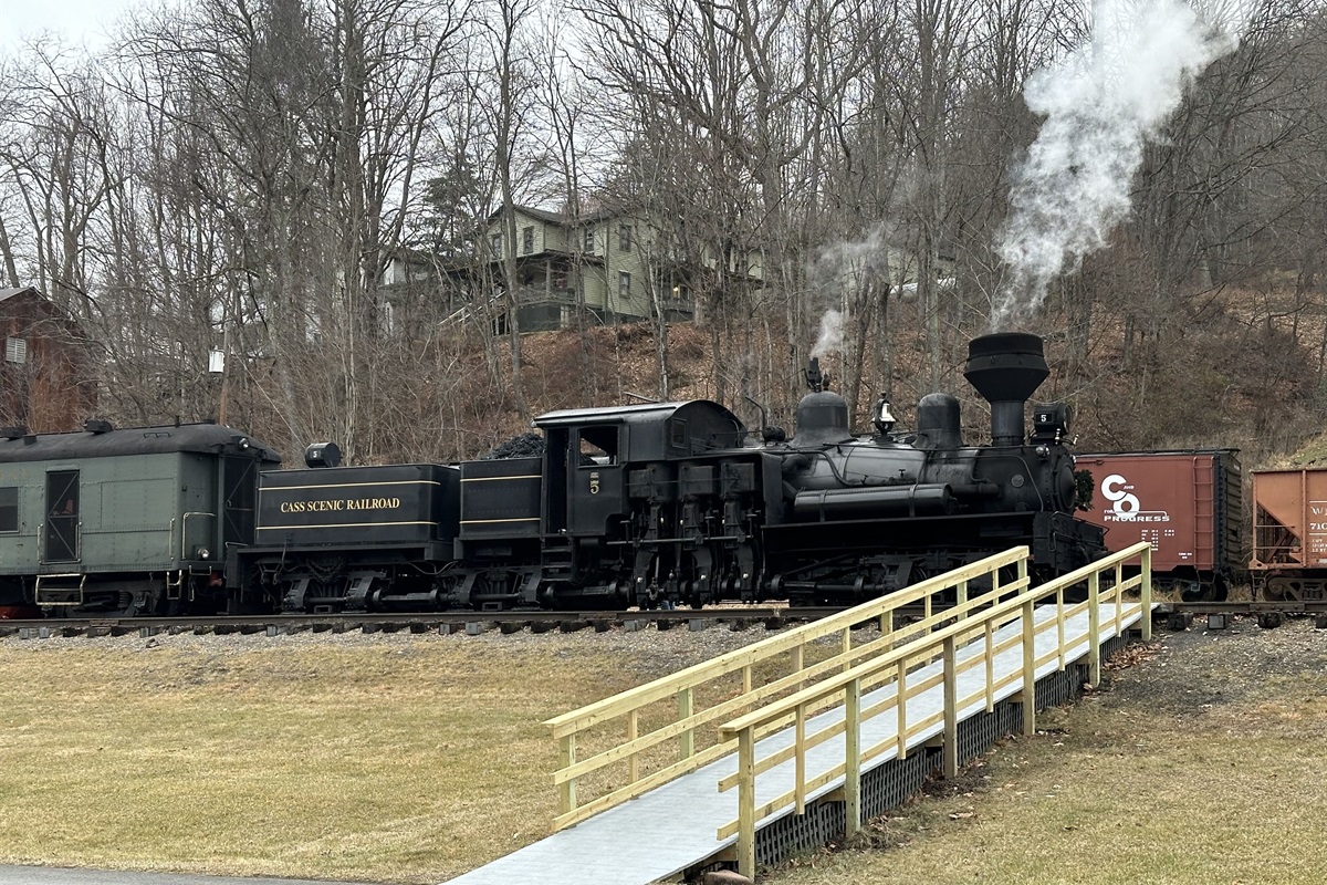 Cass Scenic Railroad & store-15 min drive from Snowshoe. Book your ride online.