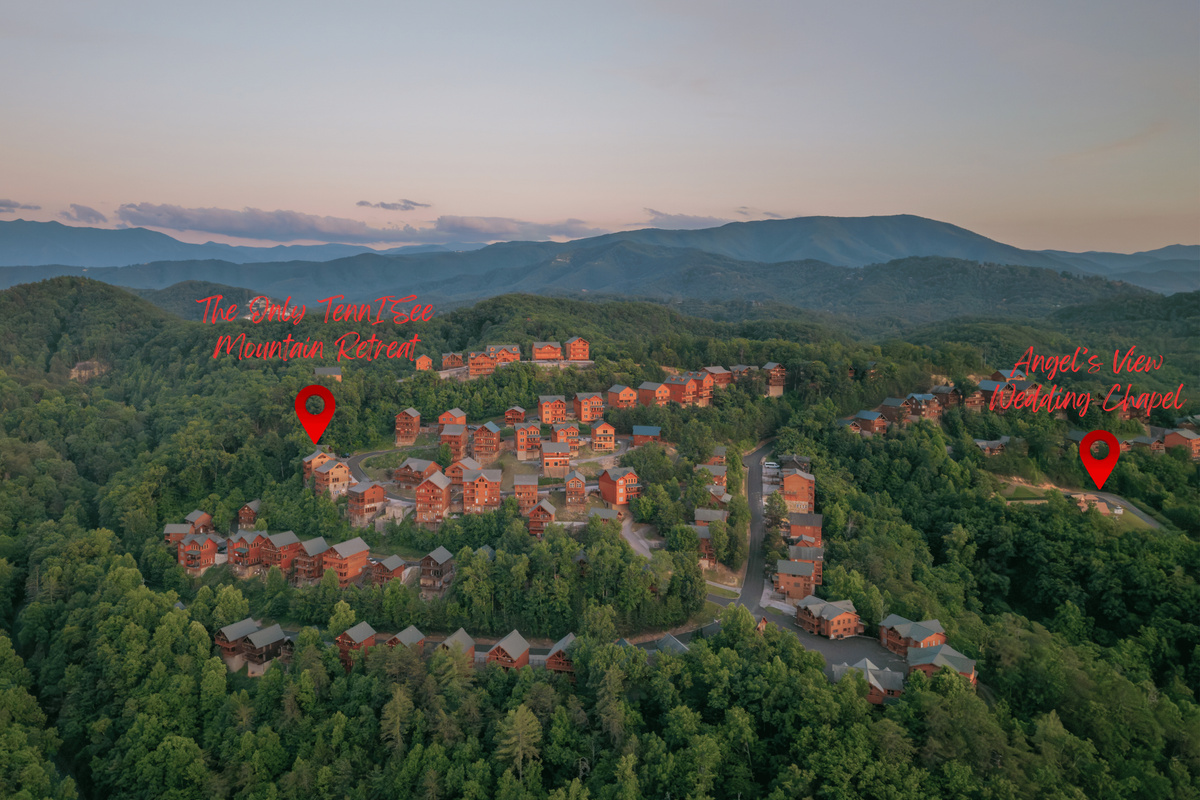 This drone photo not only shows how close we are to the wedding chapel, but it also shows how beautiful our community is!