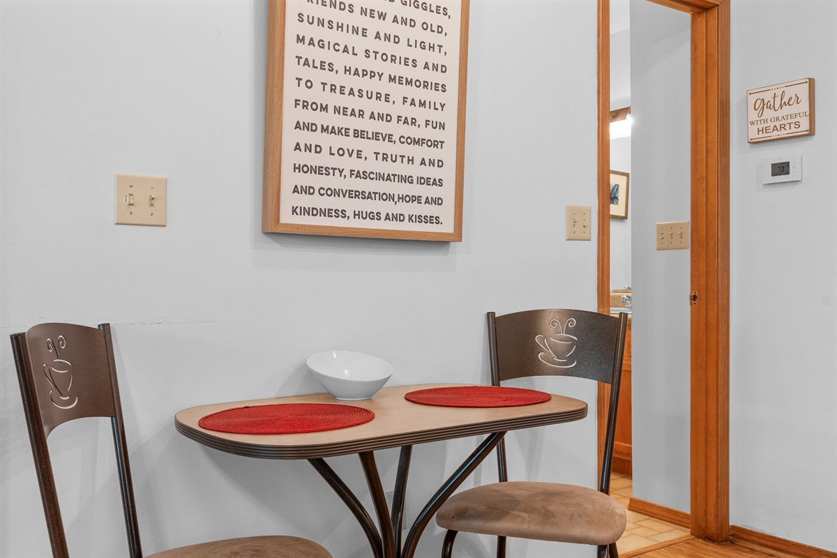 This practical breakfast spot works well for coffee, cards, or planning tomorrow's outing.