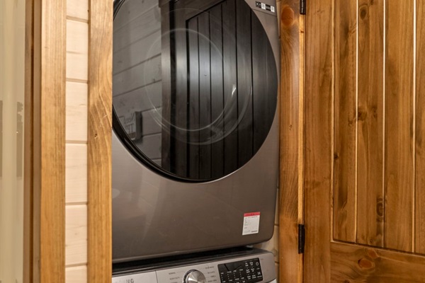 Full-Size Washer and Dryer — Perfect for Pool Towels and Extended Stays.