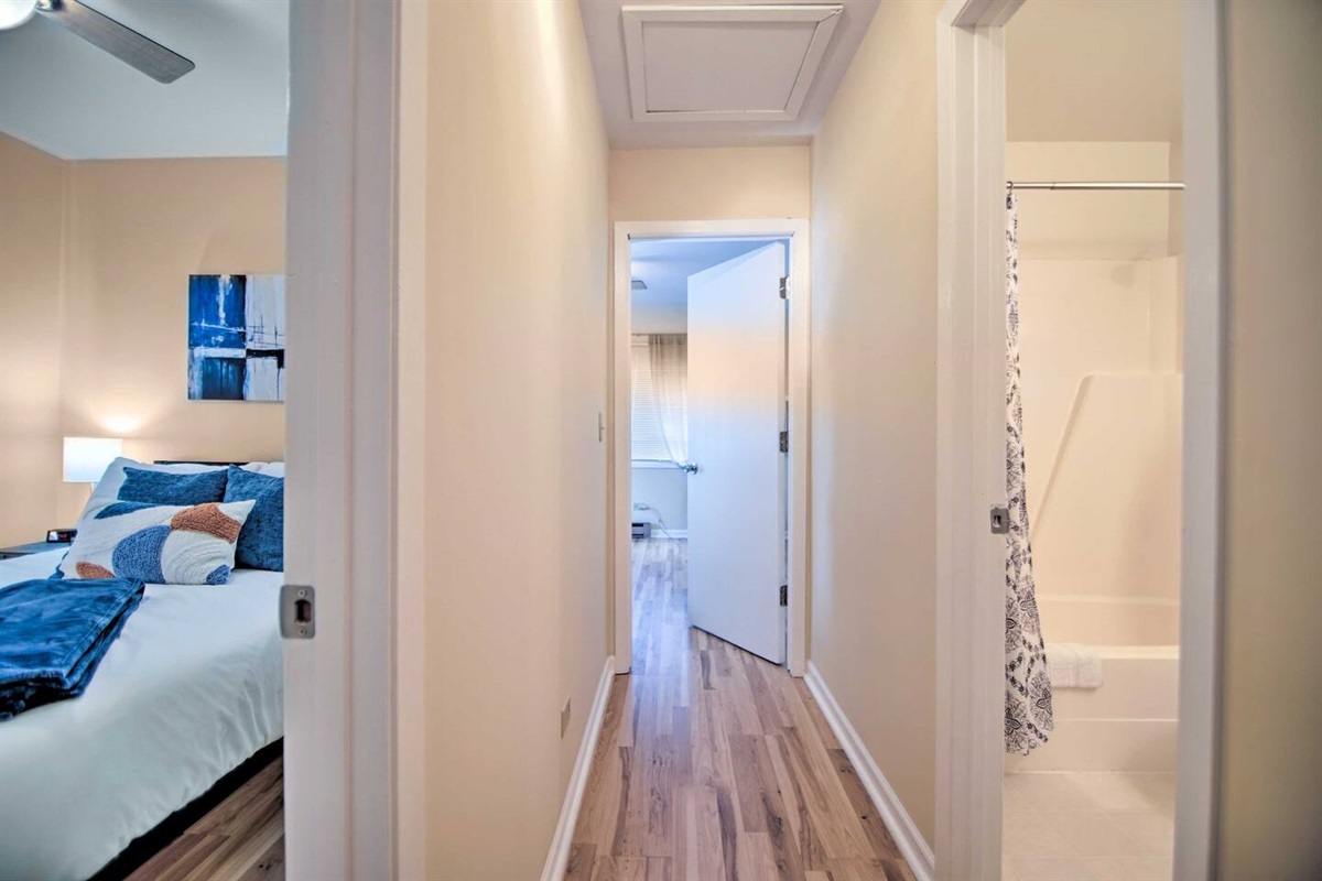 Two bedrooms and a full bathroom are located on the second floor and all have high-speed internet access via WIFI so you can stream videos while relaxing upstairs.