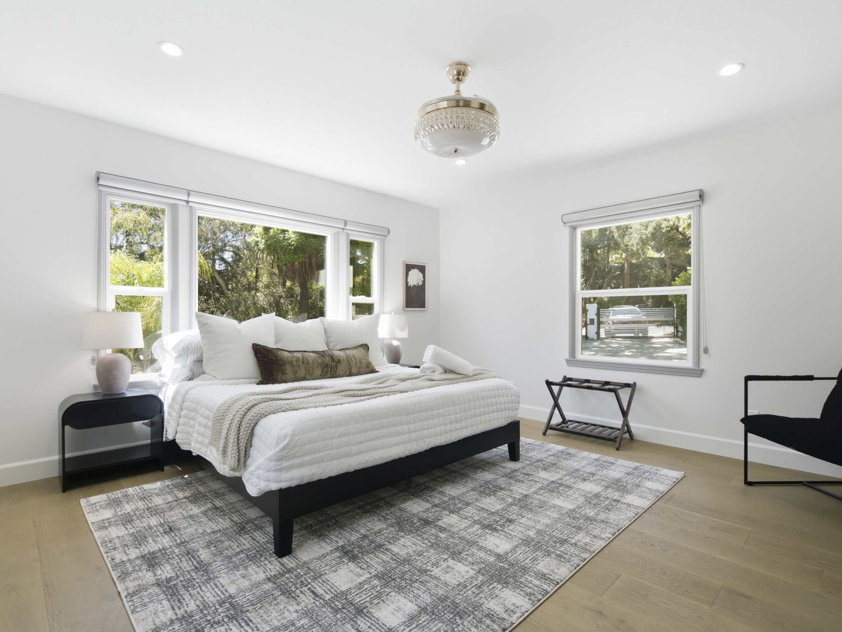 A beautiful, cozy bedroom designed for restful nights and relaxing mornings.
