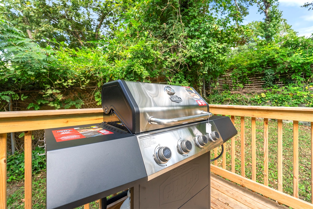 Fire up the grill and enjoy a laid-back cookout on the deck.