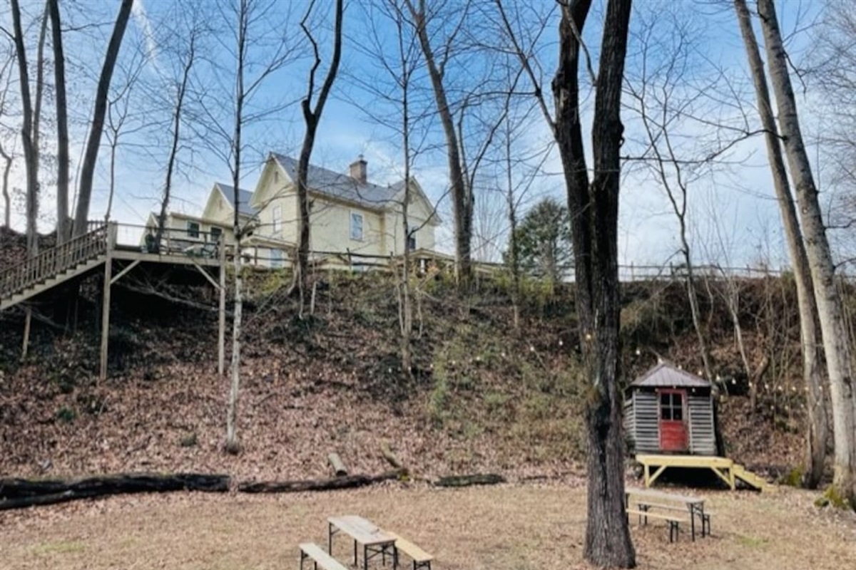 View of the house from the creek