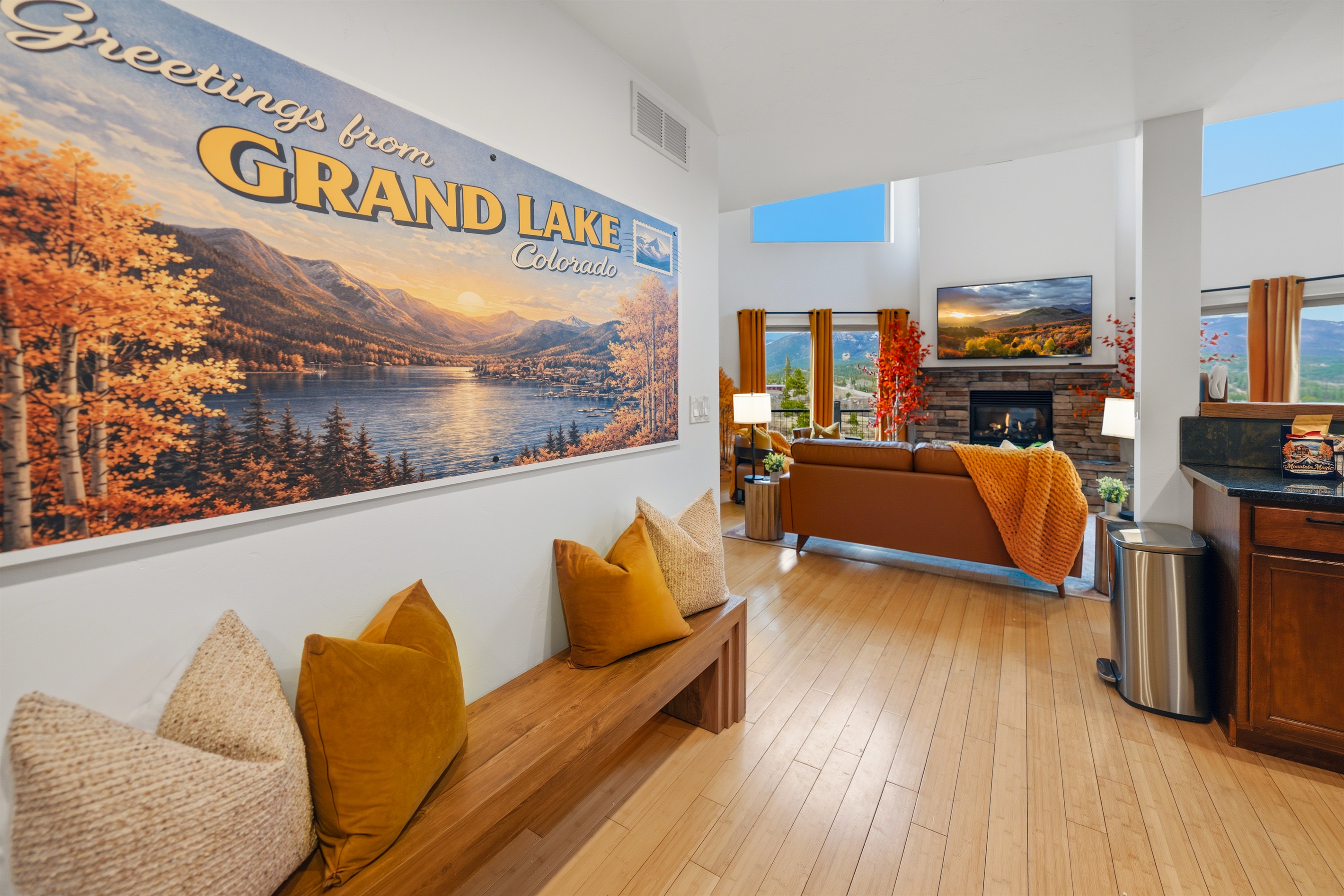 The priceless mountain views create a seamless connection between indoors and out.