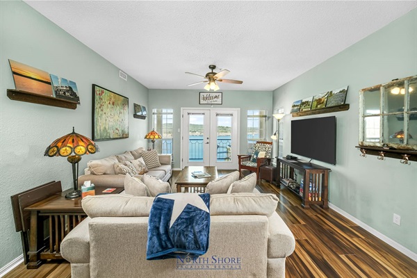 Hardwood Floors and Patio Access from Family Room
