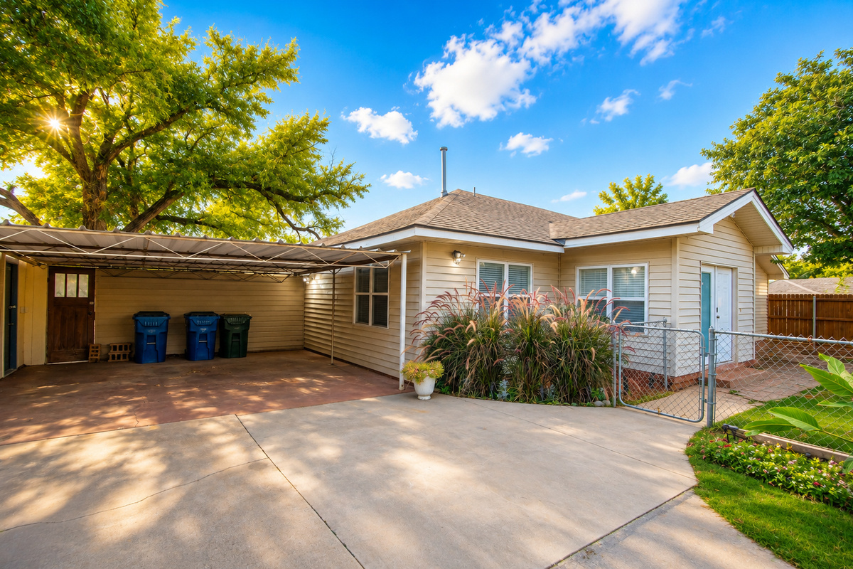 Covered Parking & Backdoor Entrance