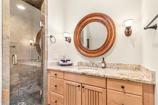 Guest House: En-suite off queen bedroom.