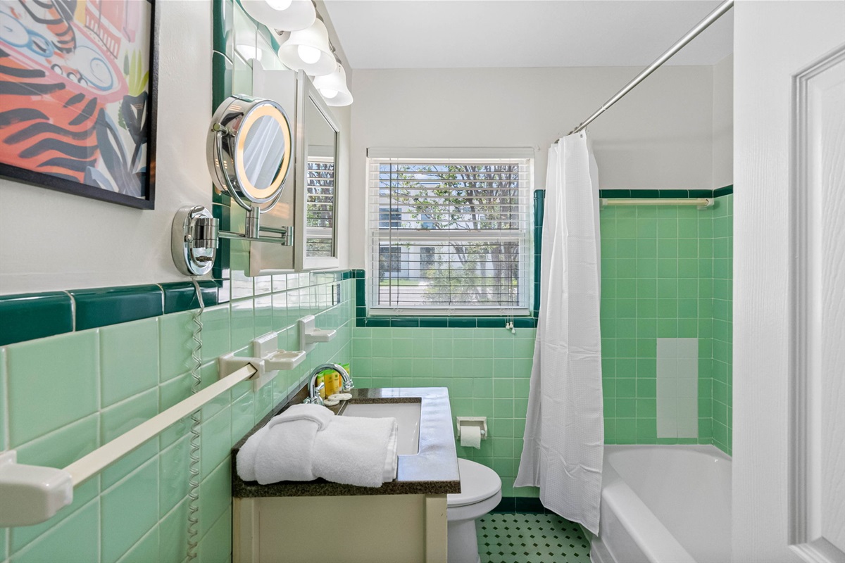 Lovingly maintained, the original tile speaks to the home’s history while offering a unique visual experience guests often fall in love with.