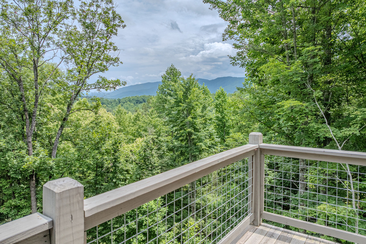 The outdoor spaces invite guests to slow down and enjoy the mountain setting.