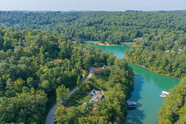 Wild Blue Reserve cove aerial view