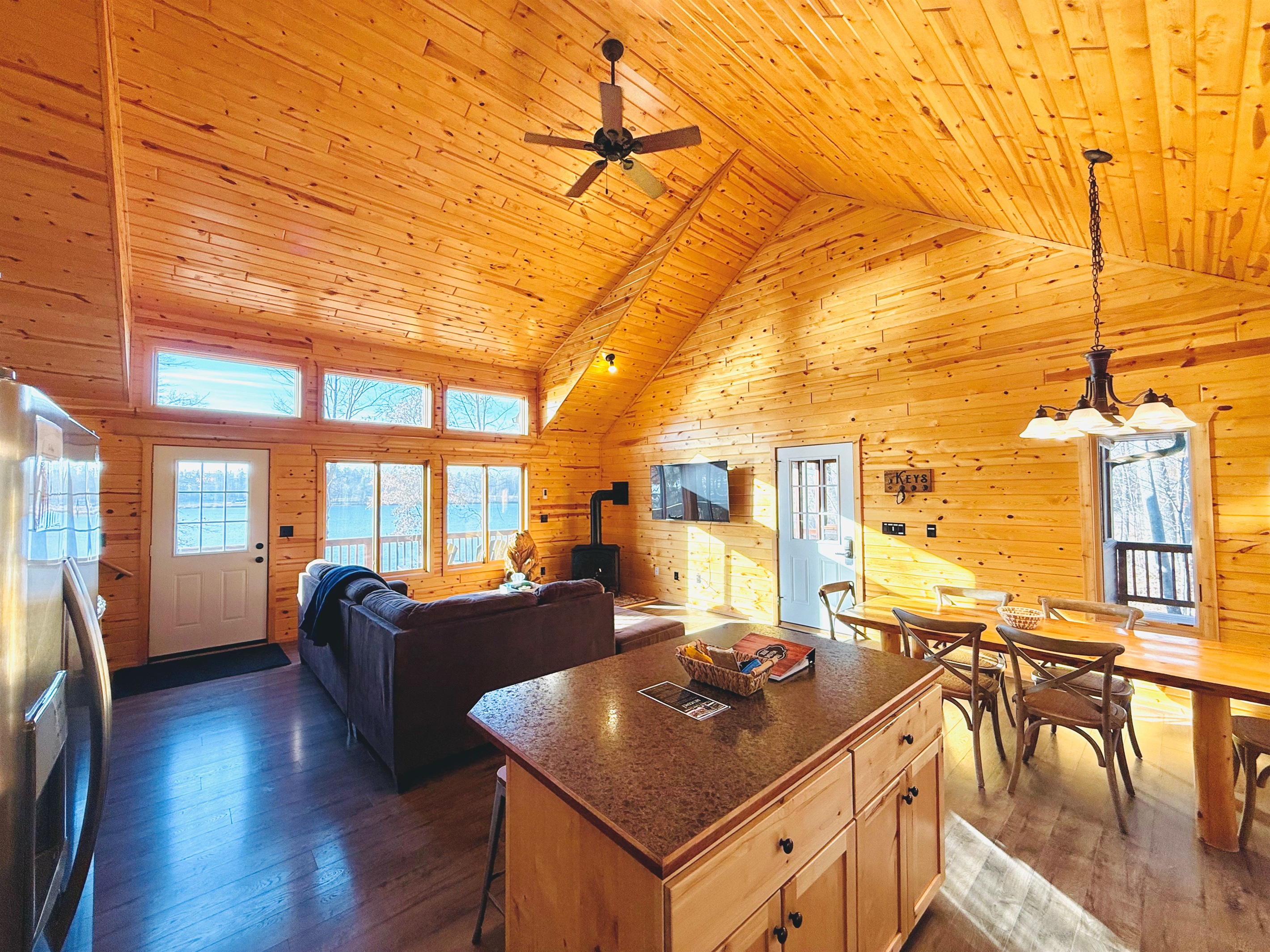 View of the Great Room from the Kitchen.