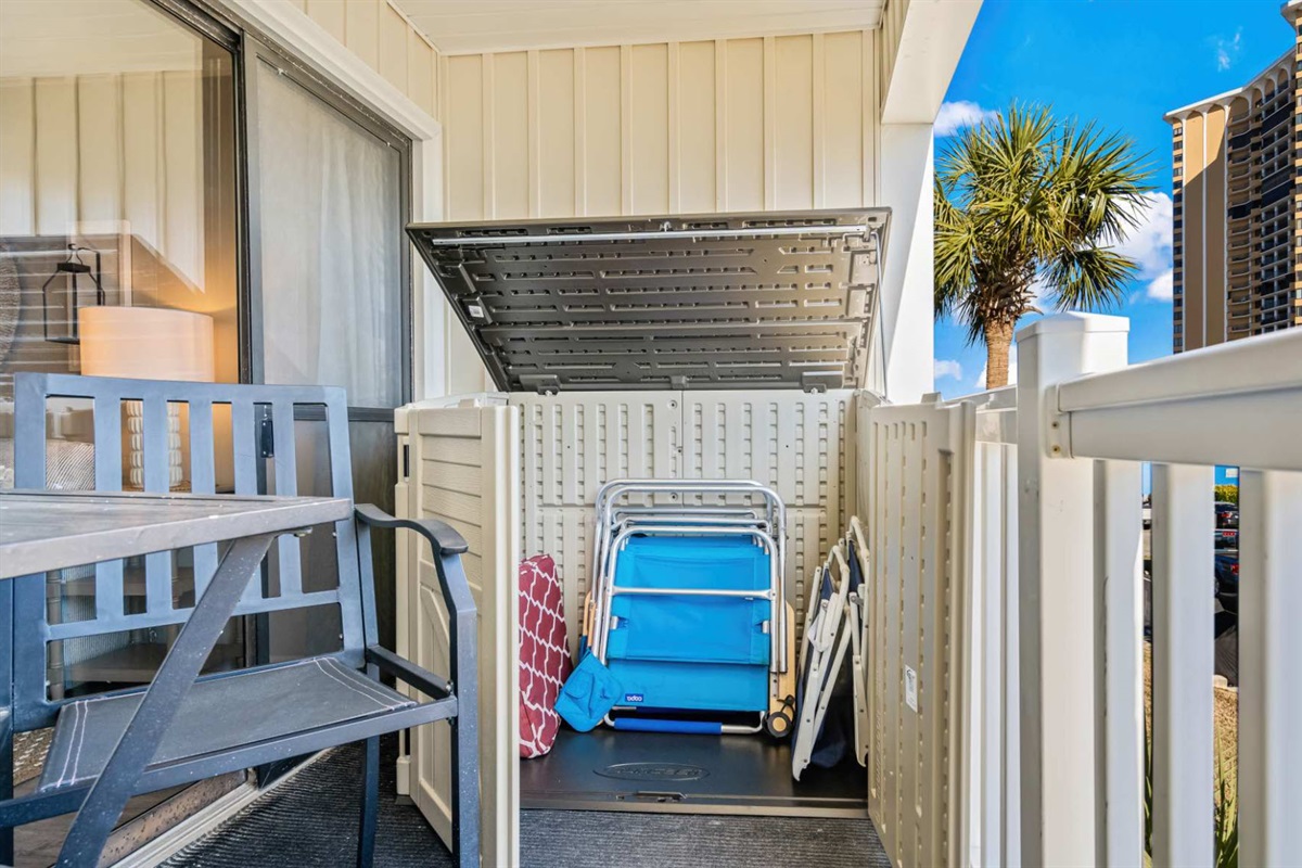 Guest Amenities from Balcony Storage