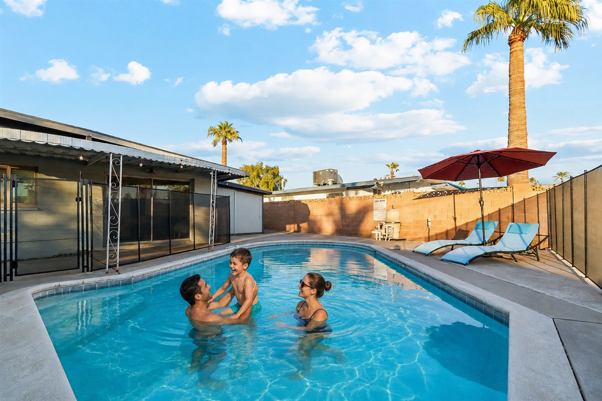 Sun yourself on the patio, then cool off in the sparkling pool!