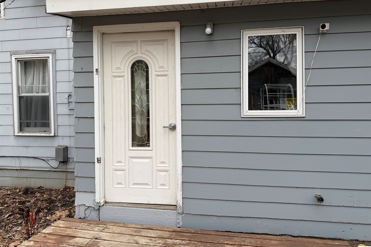The rear entrance to the house.