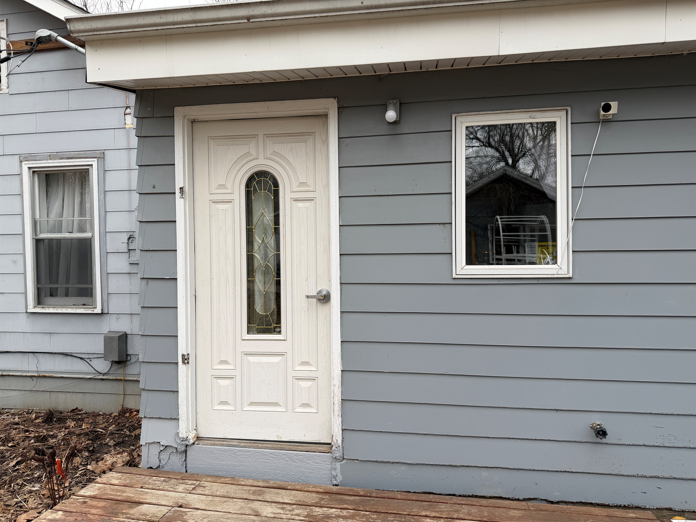 The rear entrance to the house.