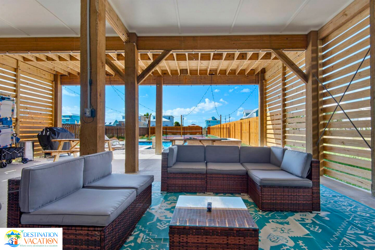 Cozy outdoor lounge perfect for unforgettable gatherings.