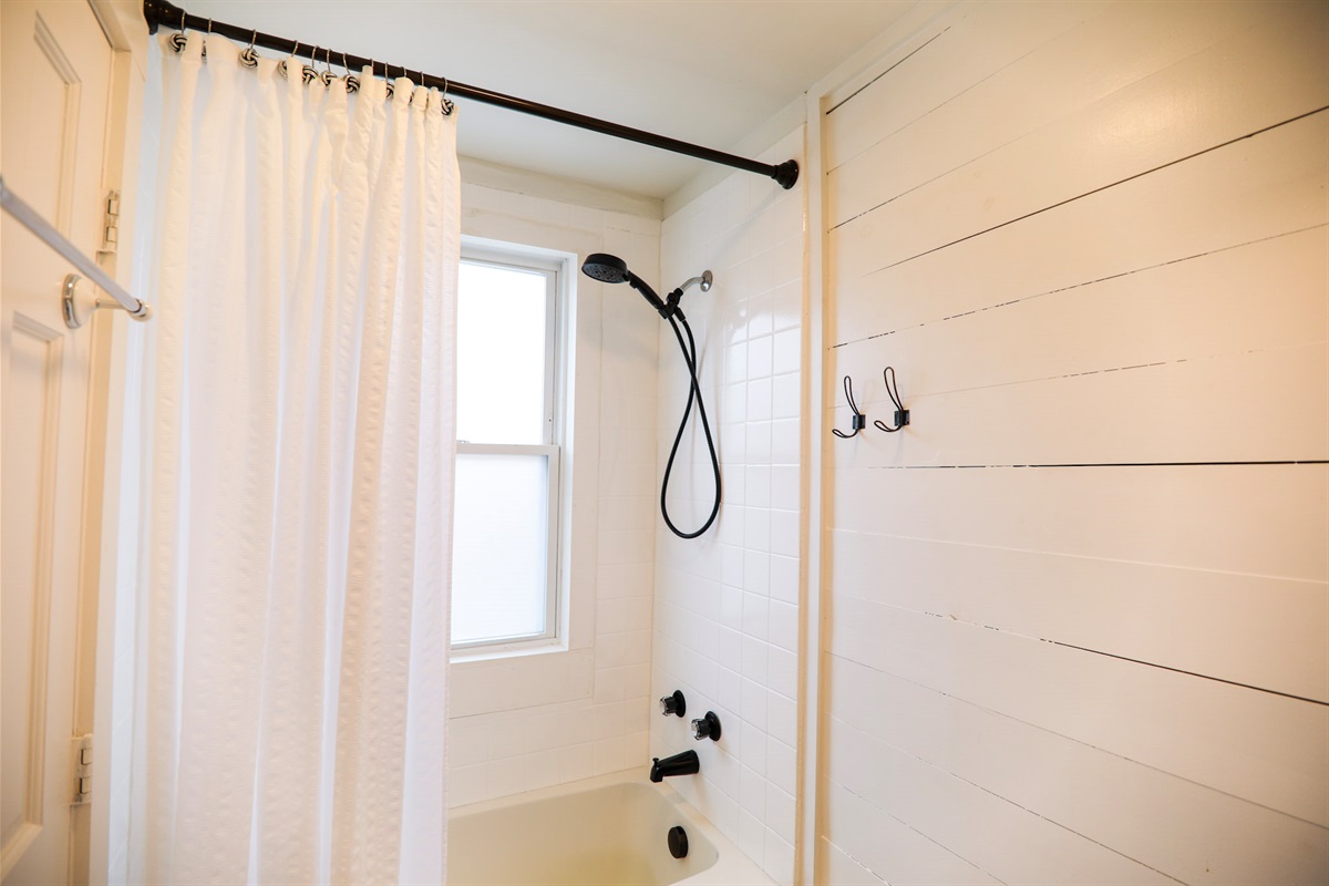 Bath with shower and tub 1st floor