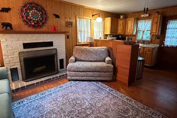 Enjoy the cozy glow of a wood-burning fireplace! We provide Duraflame-style logs for ambiance. You’re welcome to bring firewood if you’re experienced. Home has both gas & electric heat for comfort.