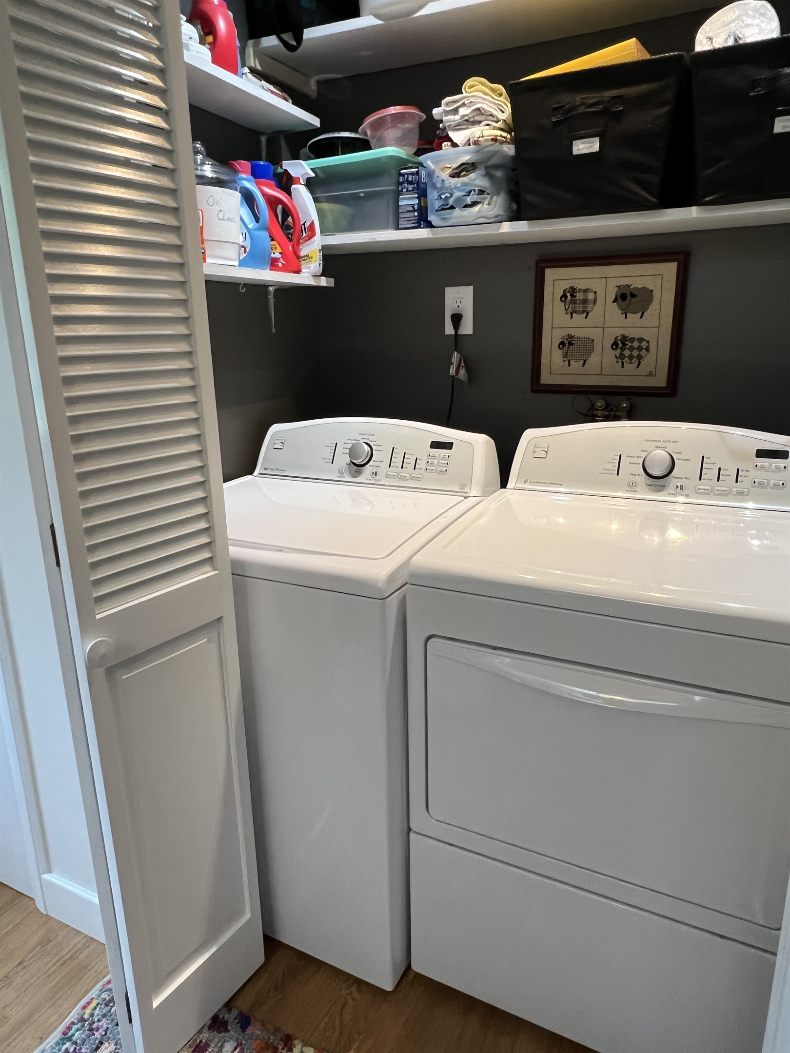 Laundry area in kitchen