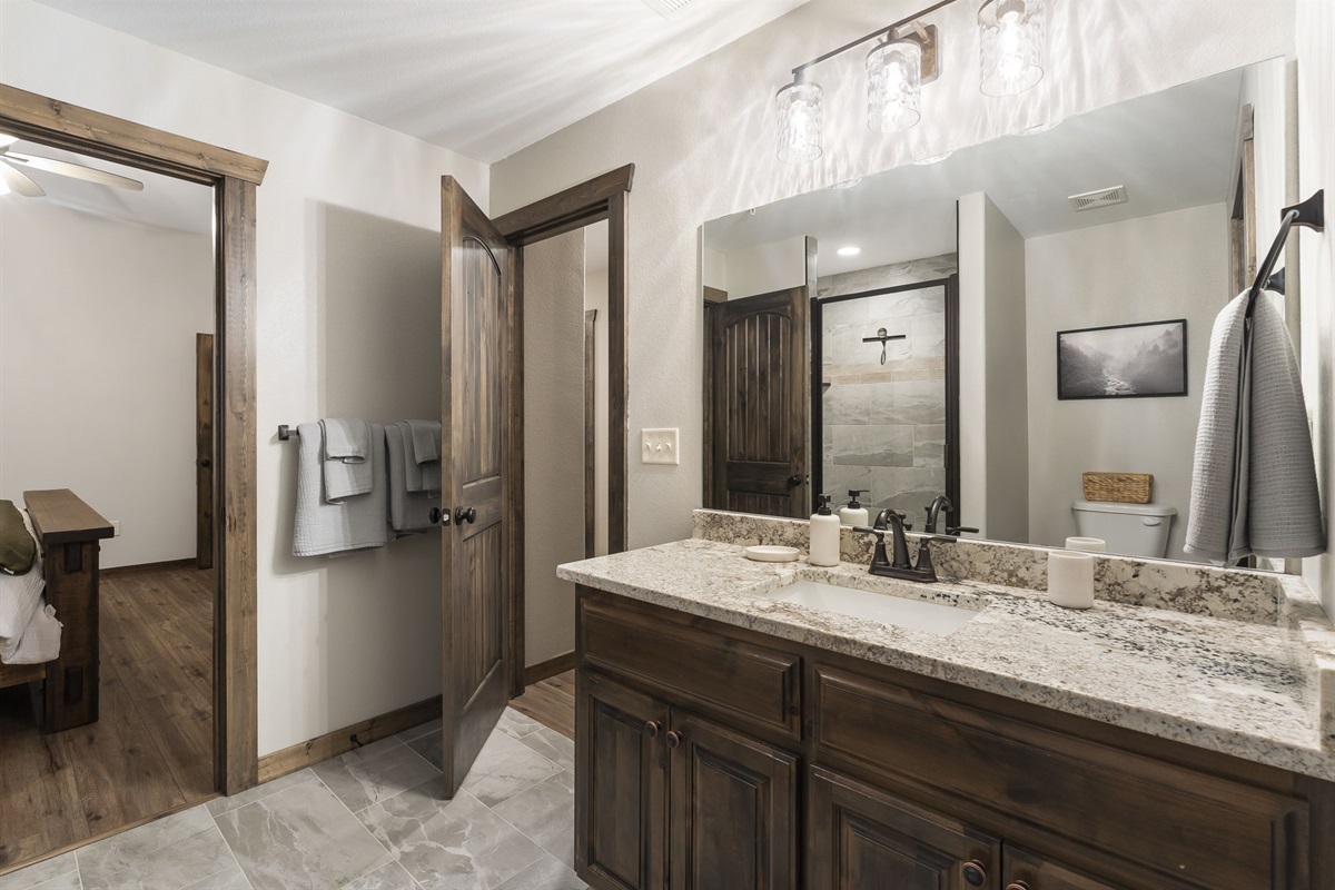 Upper level king bathroom