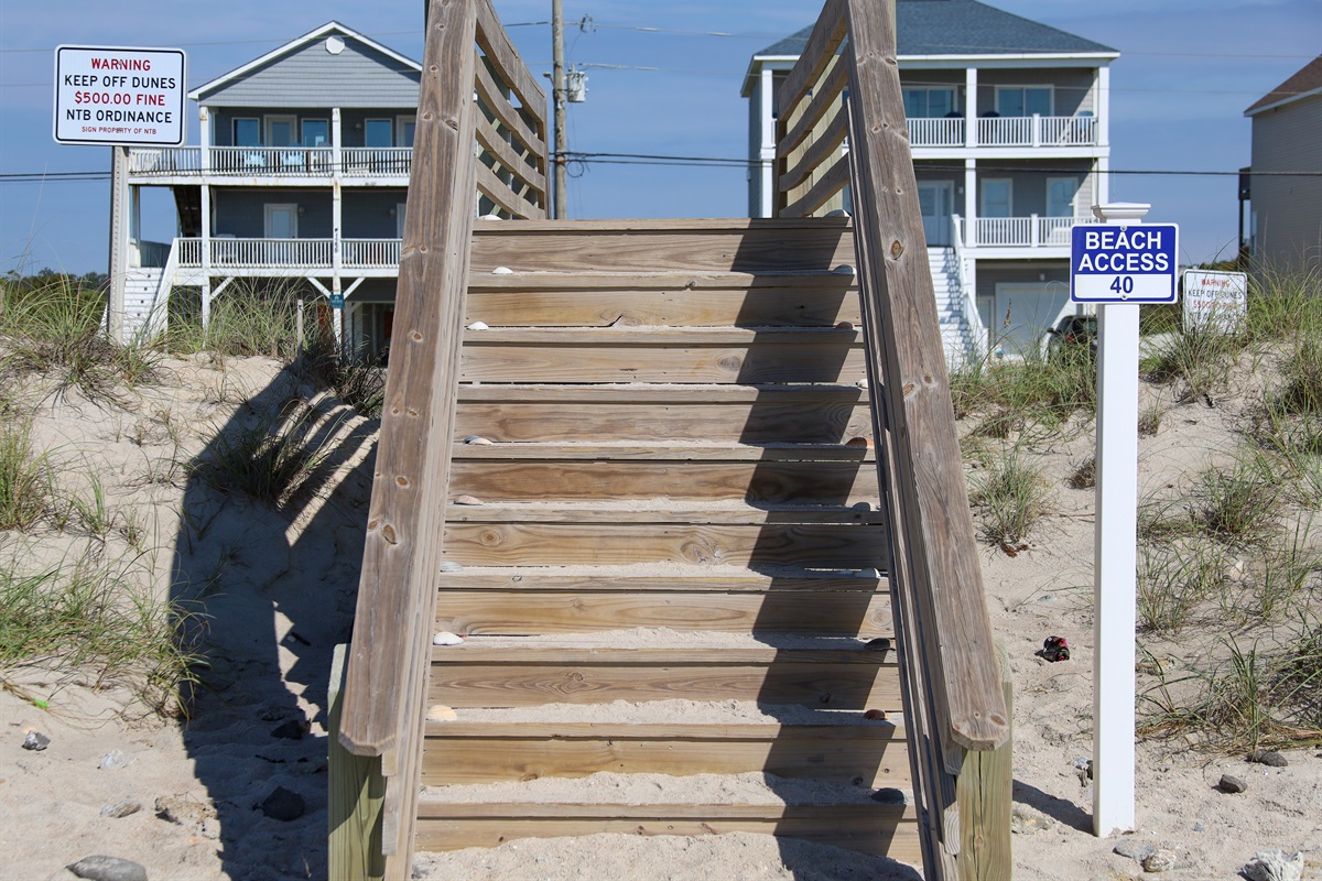 Stairway to sun-kissed moments