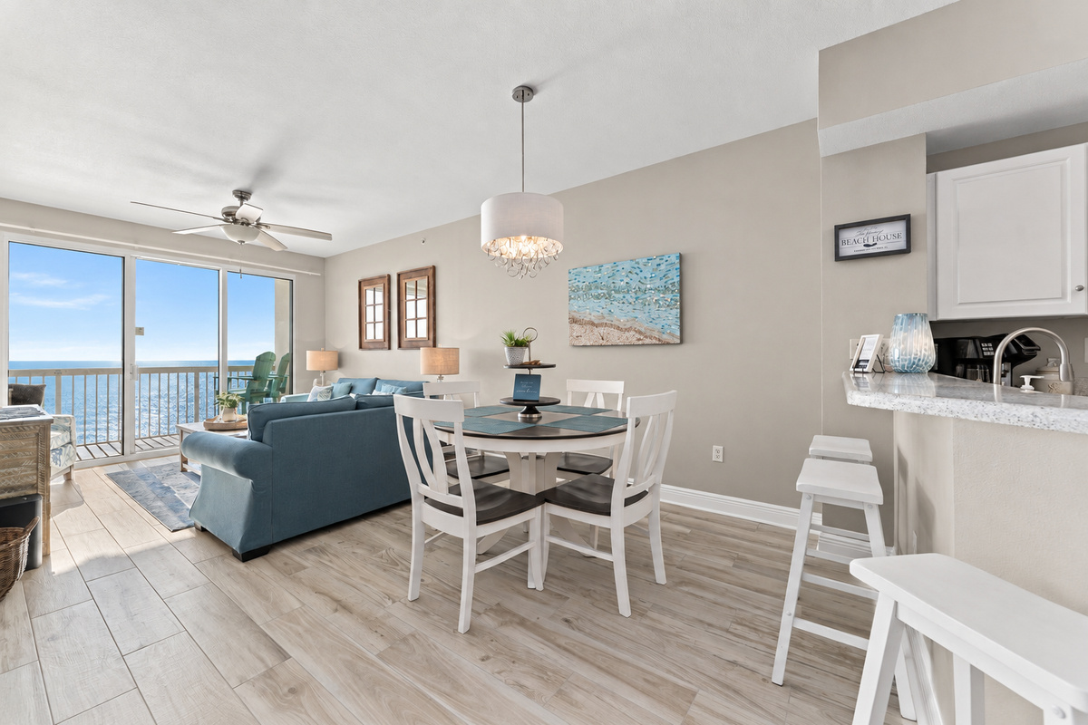 Upgraded Porcelain tile throughout the condo
