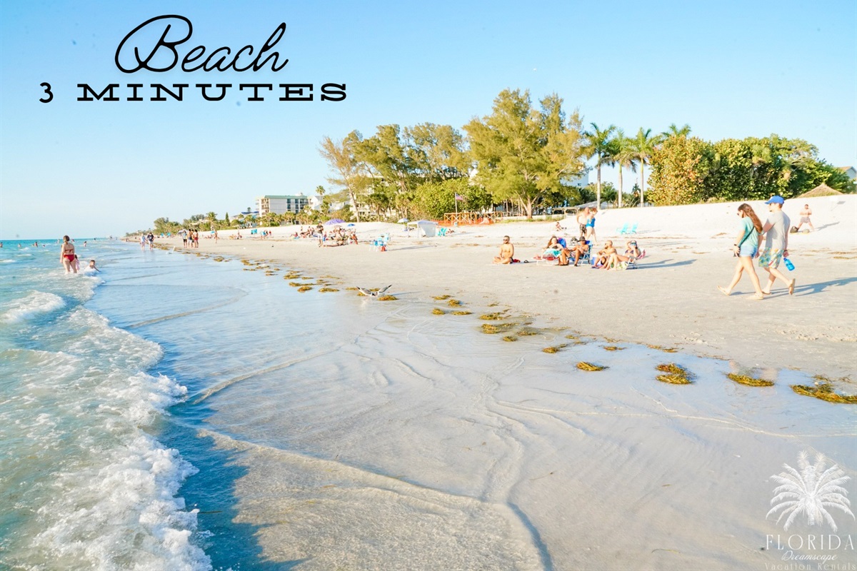 IRB's pristine white sand beaches are only a few mintutes by golf cart.