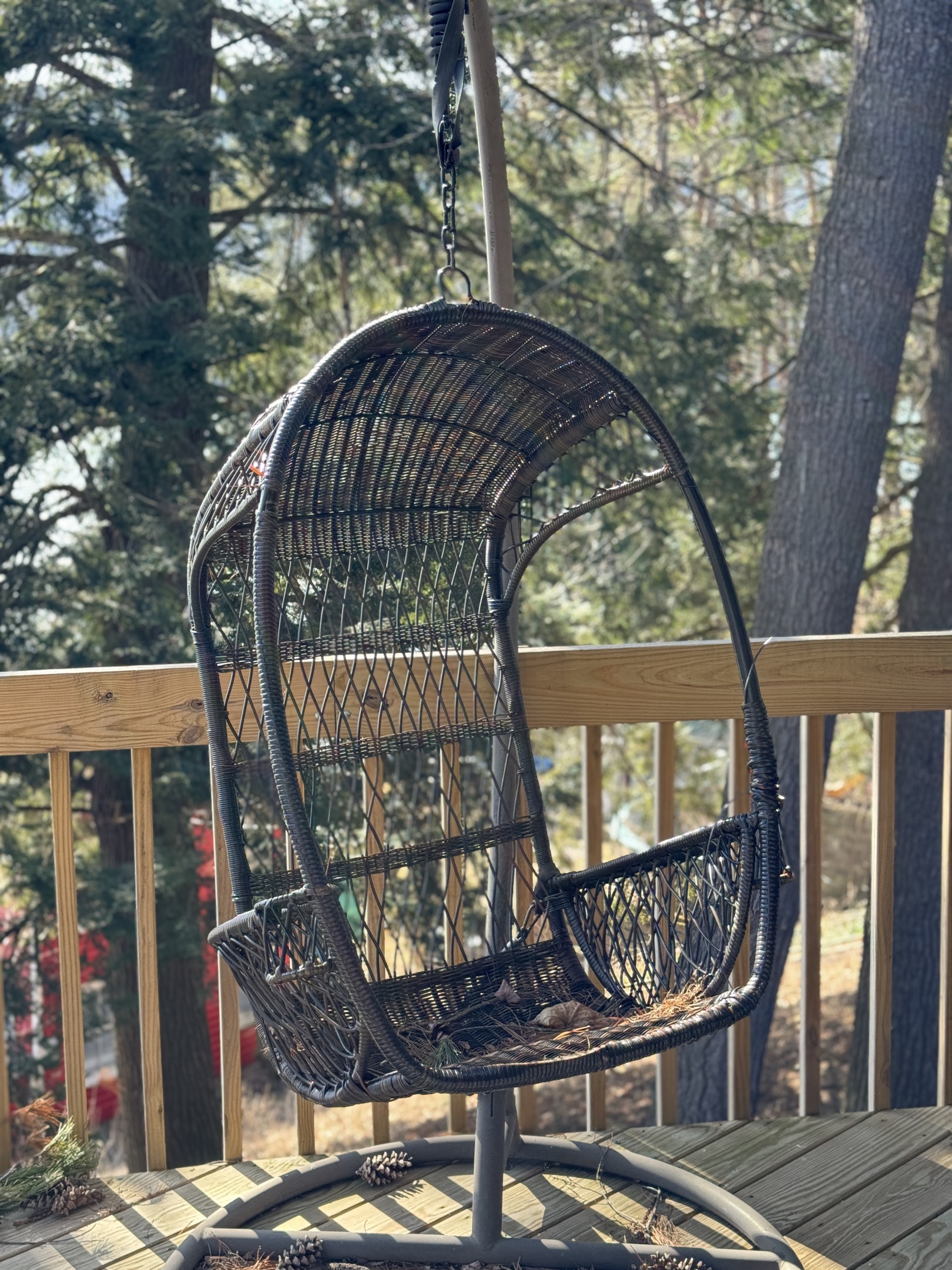 Camp Havon Egg chair with a view of the water!