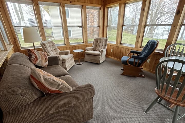 Three season porch with pull out sleeper.