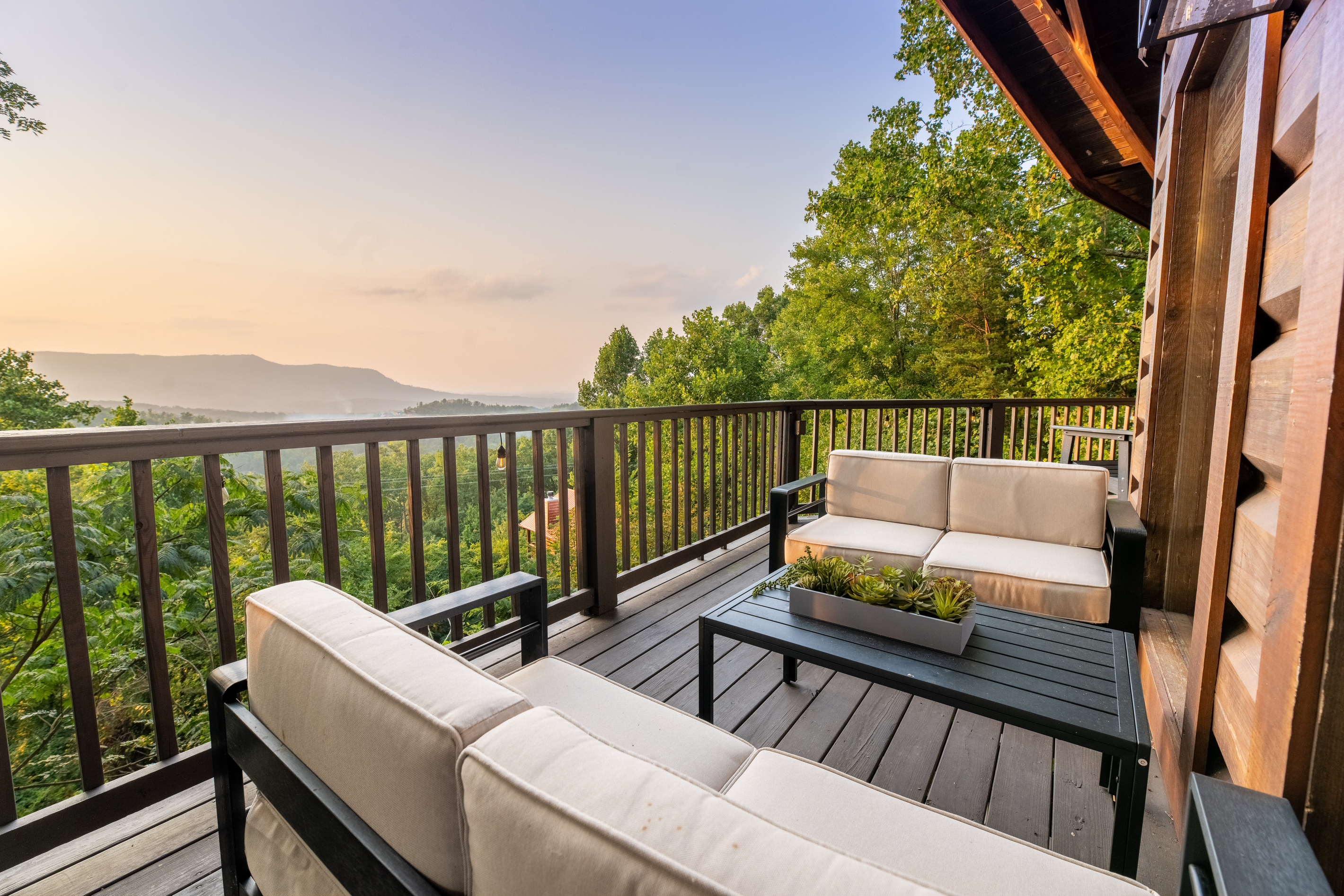 Lounging area with views