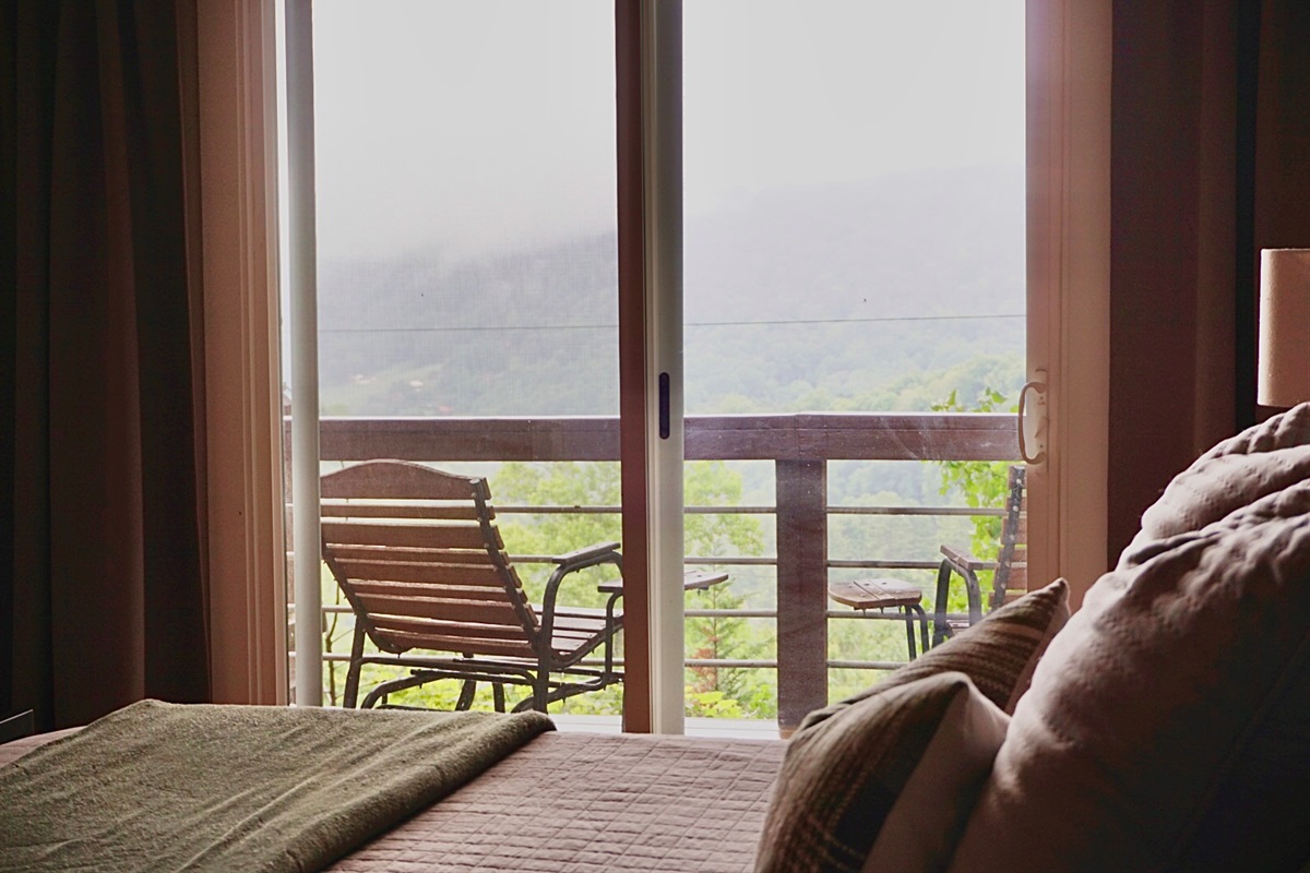 Wake up to this view. Start your day with breathtaking mountain scenery from the comfort of your bed.