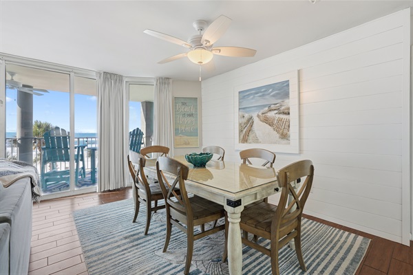 Dining area with views