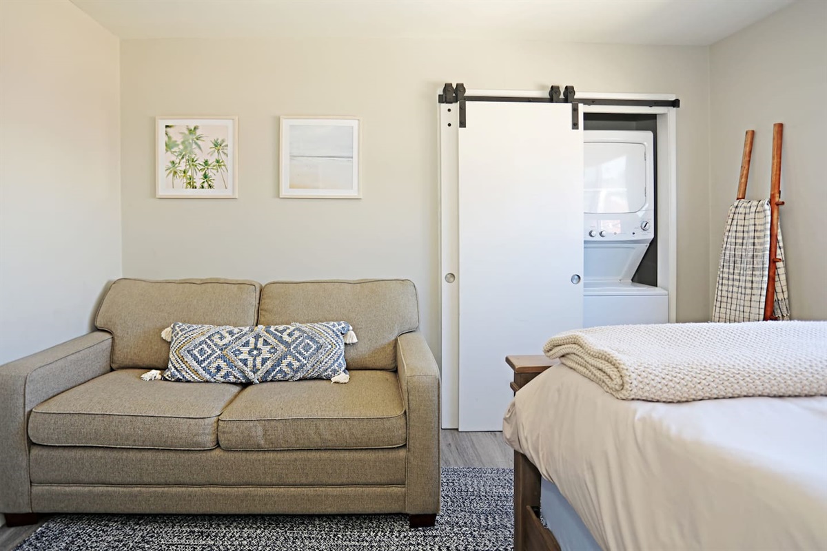 Our 2nd bedroom also a dedicated washer and dryer (in the closet)