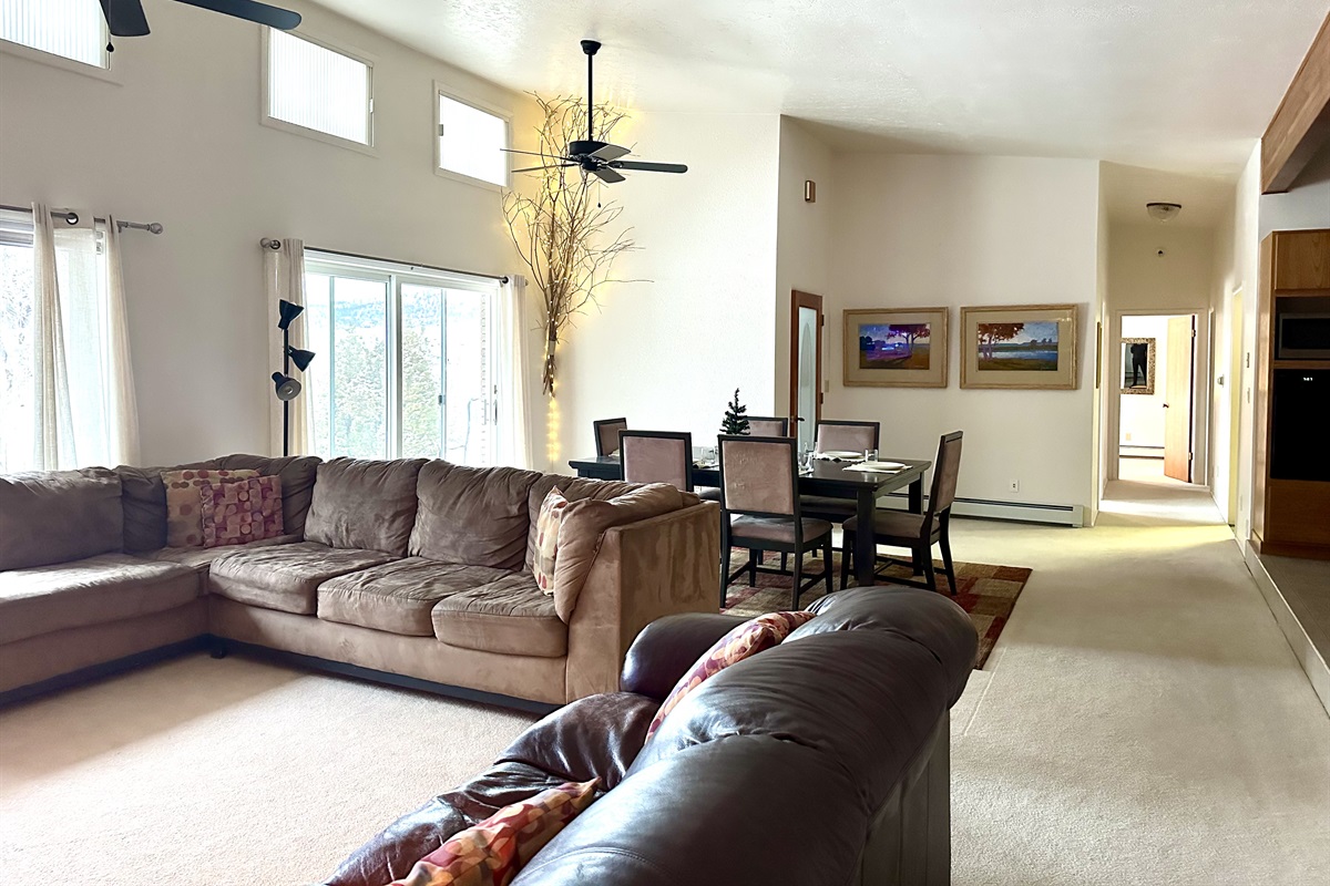 One of our favorite features of this home is the tall ceilings and high windows, which let in great natural light.