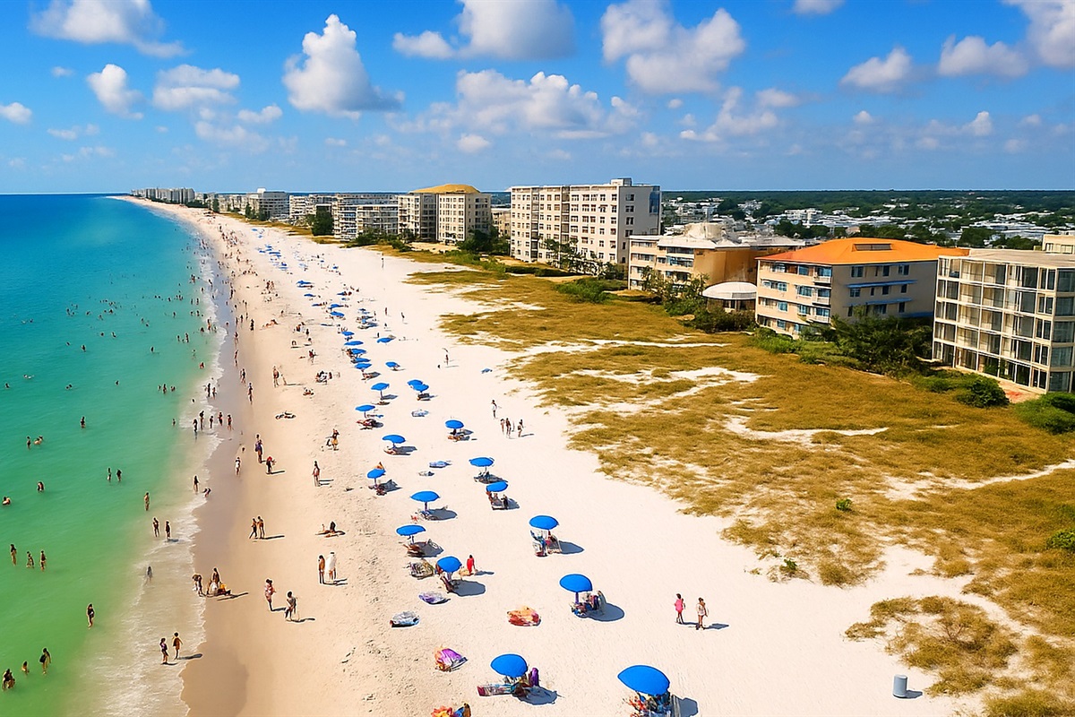 Expansive Madeira Beach just minutes from our Seminole rental—soak up the sun, swim in the Gulf and stroll to John's Pass for dining and shopping during your midterm stay.