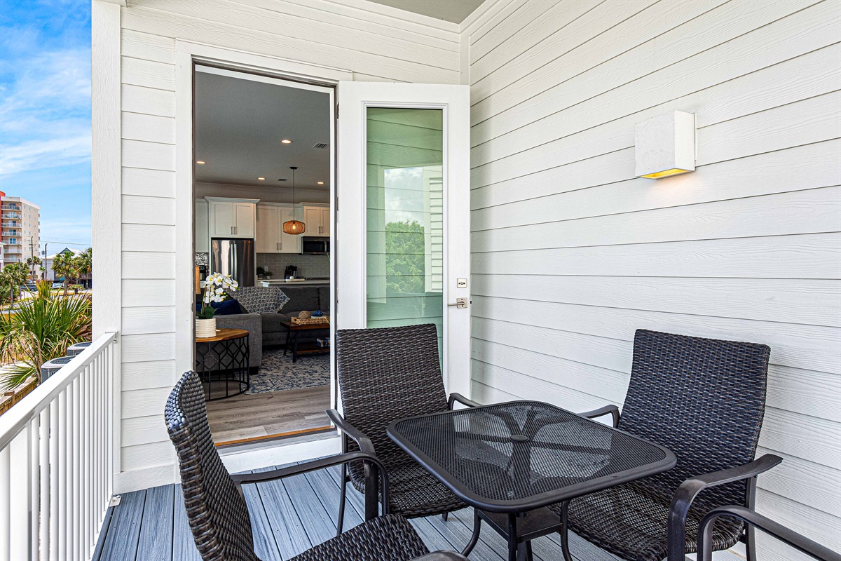 Another great outdoor space to grab a view on the family room deck.
